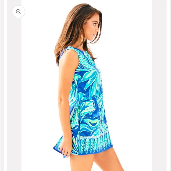 Lilly Pulitzer Donna Romper Beacon Blue Green Palm Passage ๐ - Picture 7 of 7